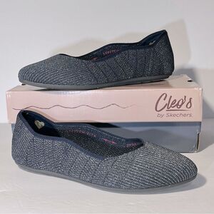 Skechers Cleo 2.0 Shimmering Sparkle Knit Skimmers